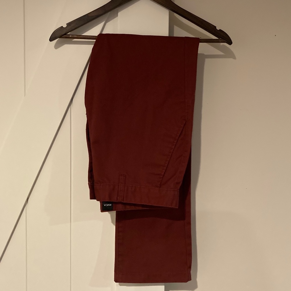 Men’s RVCA Weekender Chino Brick Red Trousers